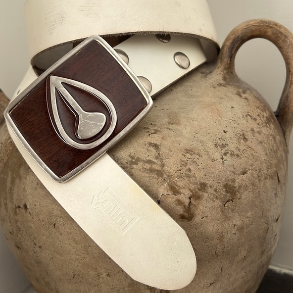 Nixon leather cream belt size L unisex - Picture 2 of 14